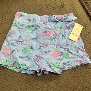 Disney Blue Skorts with Stitch and Tropical Print